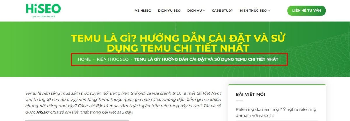 Menu điều hướng (Breadcrumb)